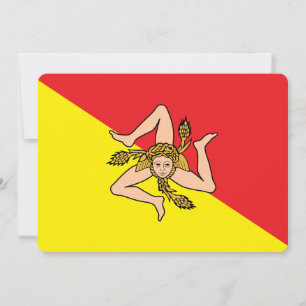 Invitations patriotiques avec Drapeau de Sicile, I