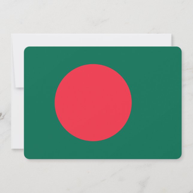 Invitations patriotiques avec Drapeau du Banglades (Devant)