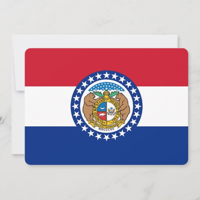 Invitations patriotiques avec drapeau du Missouri (Devant)