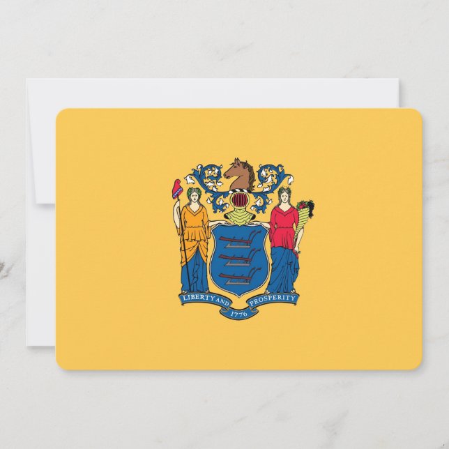 Invitations patriotiques avec Drapeau du New Jerse (Devant)