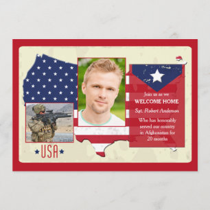 Invitations patriotiques de photo des Etats-Unis