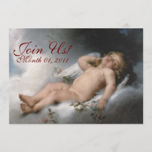 Invitations personnalisables d'ange de sommeil