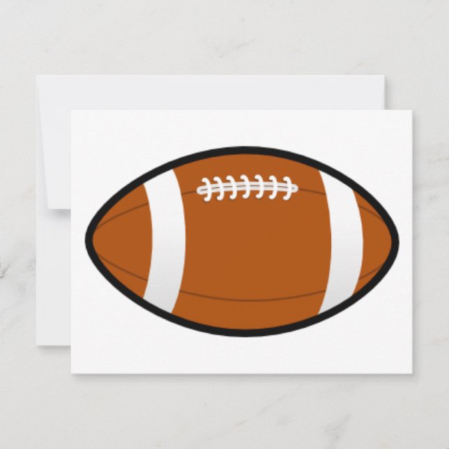 Invitations Personnalisables De Football (Devant)