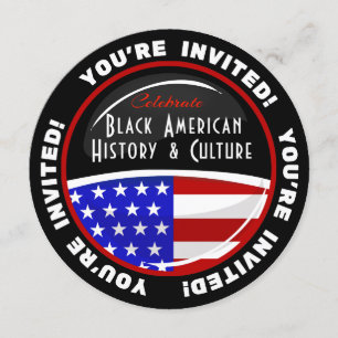 Invitations personnalisables de l'historique noir