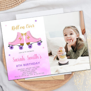 Invitations personnalisables de parties de patinag