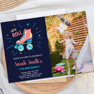 Invitations personnalisables de parties de patinag