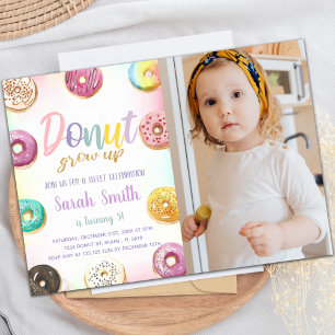 Invitations personnalisables de parties sucrées po