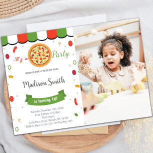 Invitations personnalisables de pizza Party pour e