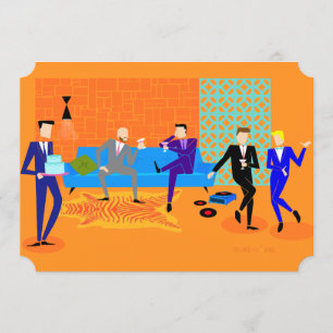 Invitations personnalisables Retro Gay Party