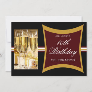 Invitations personnalisées à la fête du 40e annive