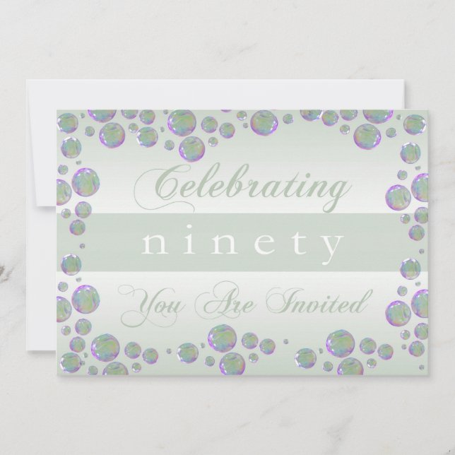 Invitations personnalisées à la fête du 90e annive (Devant)