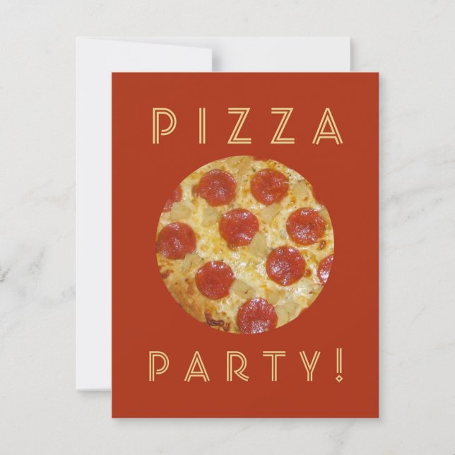 Invitations personnalisées à la PIZZA (Devant)