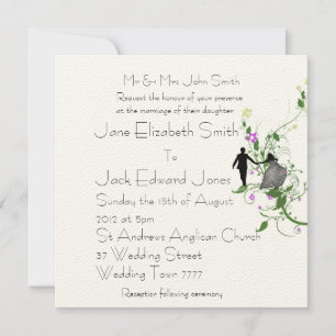 Invitations personnalisées de mariée et de mariée