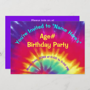 Invitations personnalisées de teinture à tarte, An