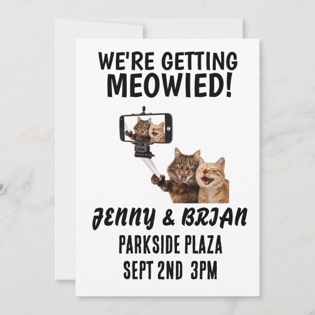 INVITATIONS PERSONNALISÉES DU MARIAGE CAT (Devant)