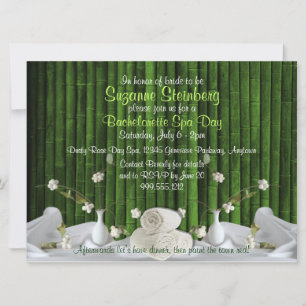 Invitations personnalisées du Spa du jour de la ba