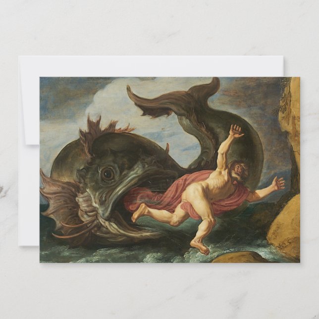 Invitations personnalisées "Jonah and the Whale" (Devant)