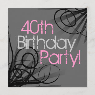 Invitations personnalisées noires au charbon de bo