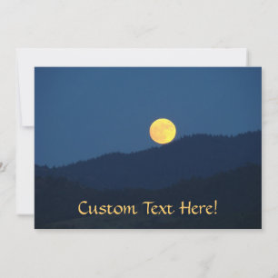 Invitations personnalisées Orange Pleine lune Blue