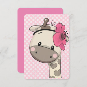 Invitations personnalisées pour la Giraffe Girl