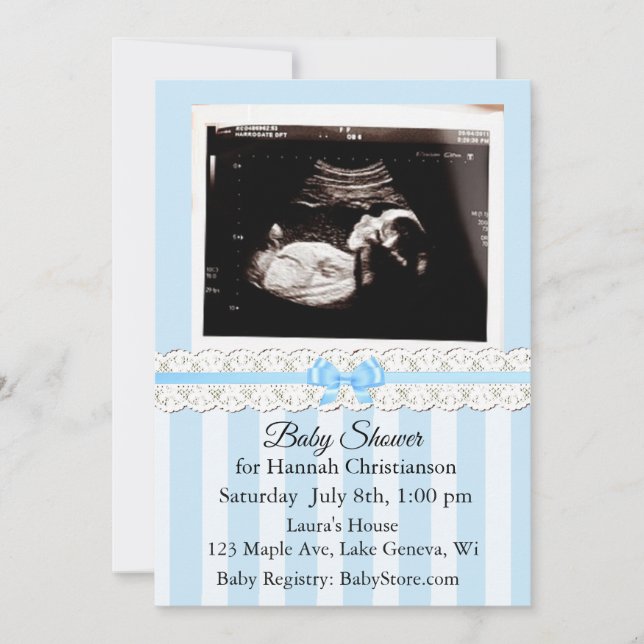 Invitations personnalisées Ultrasound Baby Shower (Devant)