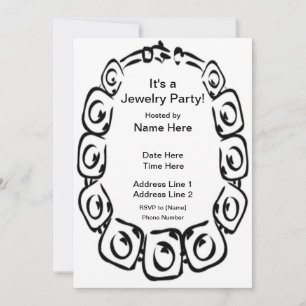 Invitations personnalisés de la fête des bijoux