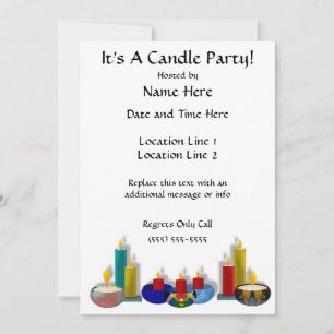 Invitations personnalisés de la fête des bougies