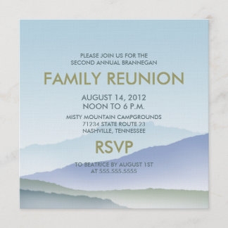 Invitations personnalisés de la Réunion de famille