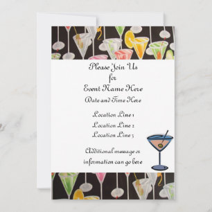 Invitations personnalisés Martini