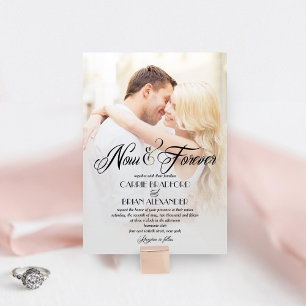 Invitations photo de mariage maintenant et pour to