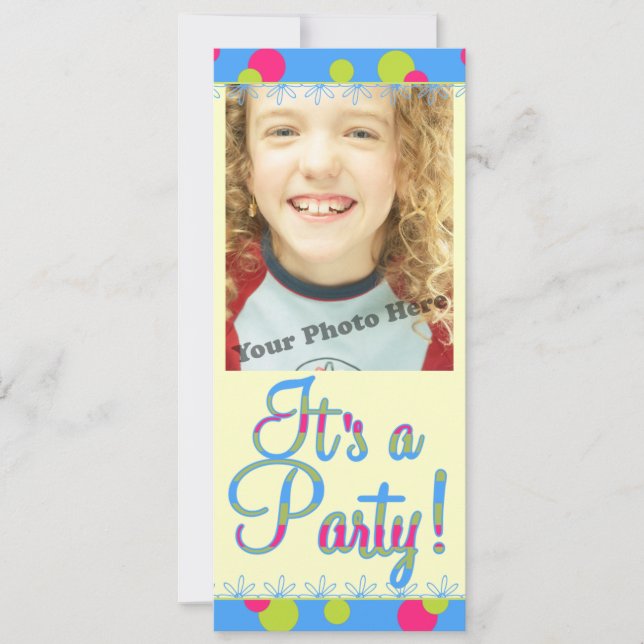 Invitations photo du parti Anniversaire de enfant (Devant)