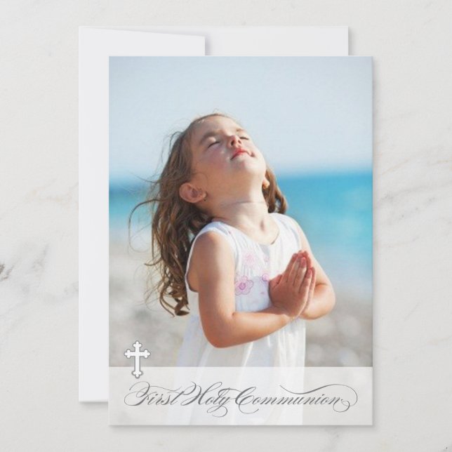 Invitations Photo First Communion (Devant)
