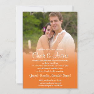 Invitations photo Orange Sunset