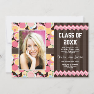 Invitations photo pour la certification Polka Dot