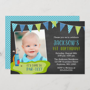 Invitations photo pour l'anniversaire du Boy Golf
