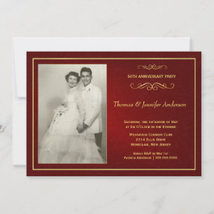 Invitations photo pour l'anniversaire du mariage -