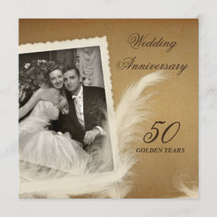 Invitations photo pour le 50e anniversaire vintage