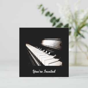 Invitations Piano Keys Invitation plat personnalis