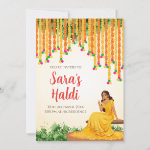 Invitations Pithi invitations Digital Haldi invita