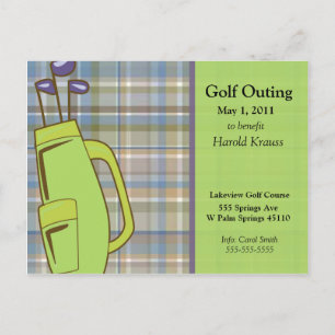 Invitations Plaid Golf