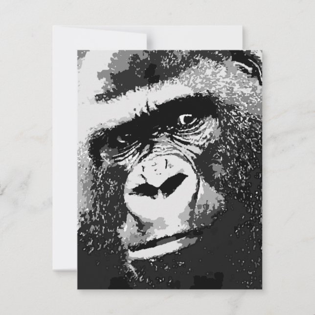 Invitations Pop Art Gorilla (Devant)