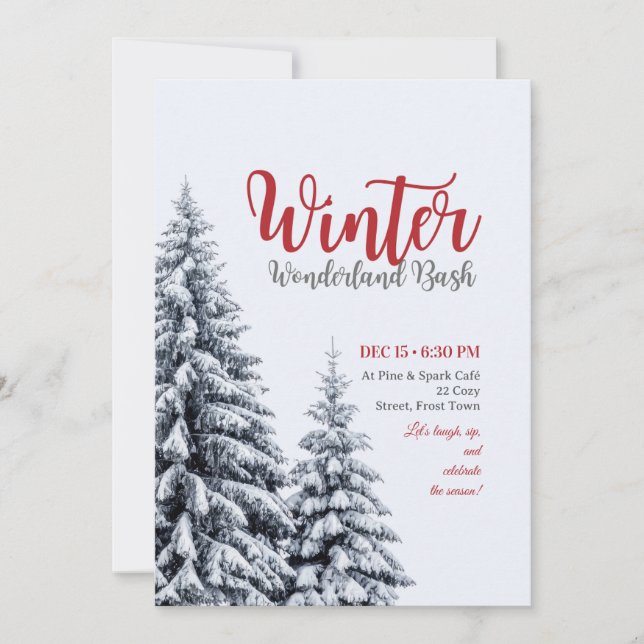 invitations pour dîner de répétition de merveilleu (Devant)