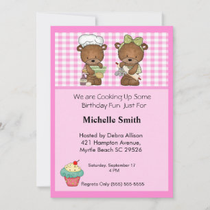 Invitations pour enfants Chefs Anniversaire