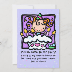 Invitations pour fêtes d'anniversaire PURPLE
