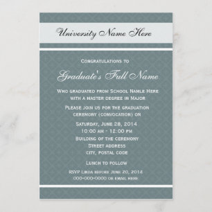 Invitations pour la cérémonie de remise des diplôm