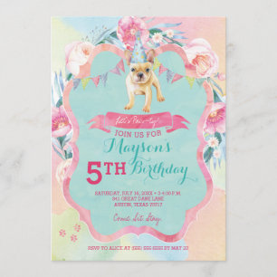 Invitations pour la fête d'anniversaire de Chien c