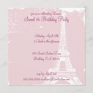 Invitations pour la fête d'anniversaire de la Tour