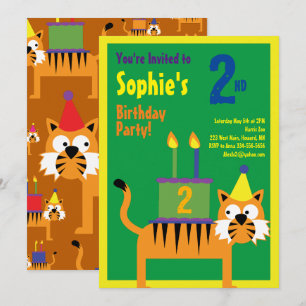 Invitations pour la fête d'anniversaire de Tiger A