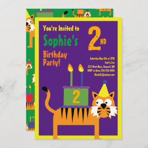 Invitations pour la fête d'anniversaire de Tiger A