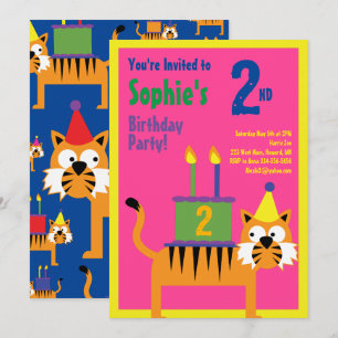 Invitations pour la fête d'anniversaire de Tiger A